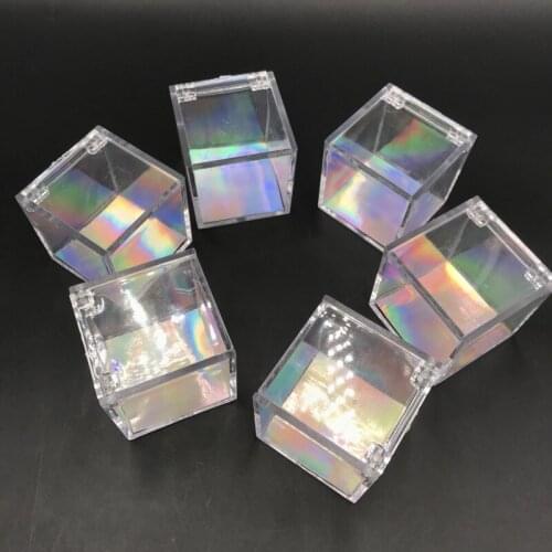 Cube Clear Lash Box Popular Sale 12pcs/lot 6x6x6cm Fit 25mm 27mm Long Fluffy Lashes