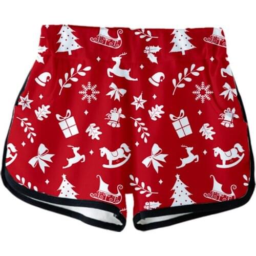 Christmas 3D Printed Women Shorts Fashion Streetwear Shorts 2019 short pants women/men Girls Casual Streetwear Summer Wear