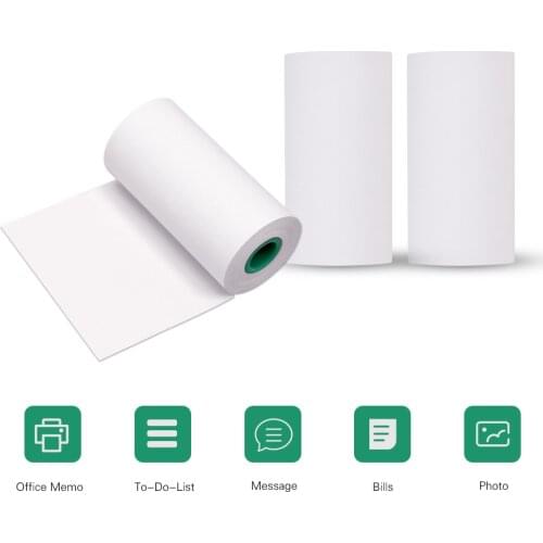 3 Rolls Preservation Note Thermal Paper Long-Lasting 10-Year Roll 56*30mm BPA-Free Black Font No Adhesive Labels for PeriPage