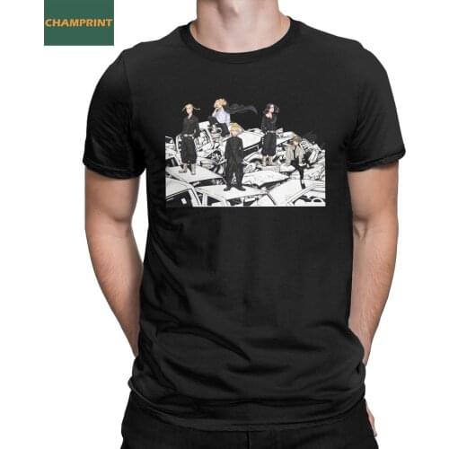 Tokyo Revengers T Shirt Mens Cotton Awesome T-Shirt Crewneck Japanese Anime Tees Short Sleeve Tops Plus Size