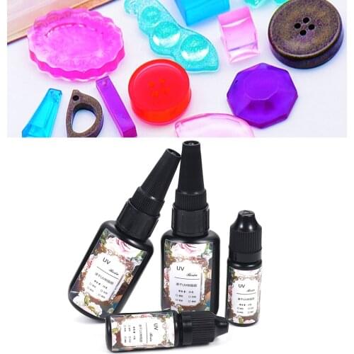 10 25g UV Resin Hard Soft Glue Sunlight Activated Quick-drying Non-toxic Glue For Epoxy Resin Silicone Molds DIY Jewelry Making