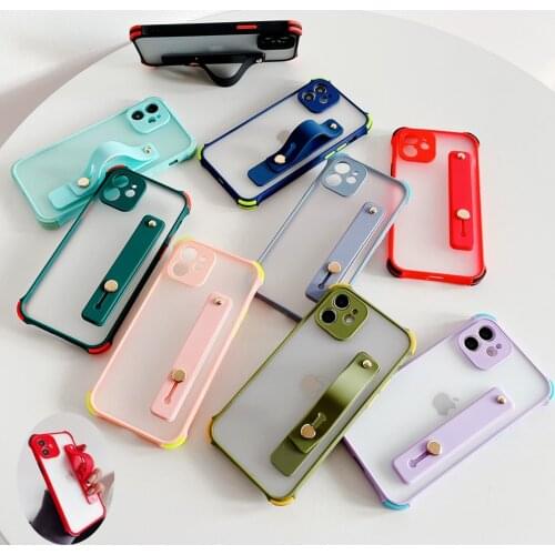 Corners Bumper Shockproof Phone Case For OPPO Reno6 Reno 6 5 F Z F19 Pro Plus Lite K9 A74 A54 A94 A95 A15 Soft Wrist Band Cover