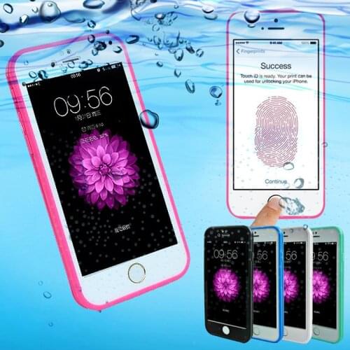 Water Resistant Waterproof Shockproof phone cases for iPhone X 7 8 plus 6s 6plus 5s Soft Silicone Case 360 full body cover coque