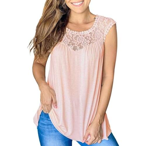 2021 WomenS Fashion Lace Hollow Vest Round Neck Top Loose Fit Solid Color Embroidered Vest Casual Elegant Sleeveless Pullover