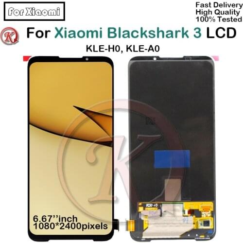 For Xiaomi Black Shark 3 LCD Display Screen With Touch Digitizer For Xiaomi BlackShark 3 KLE-H0 KLE-A0 lcd OLED Quality Pantalla