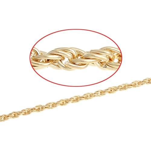 Alloy Link Chains Gold Color 5mm x3.5mm( 2/8" x 1/8"), 1 M new