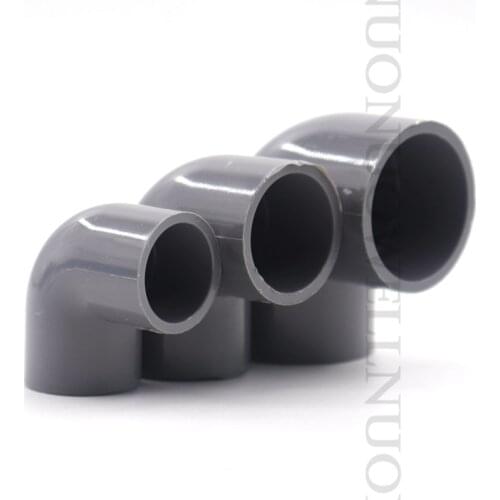 1Pcs I.D 20~200mm PVC 90Degree Elbow Connectors Water Supply Pipe Plastic Joint Garden Irrigation Water Pipe Fittings Adapter