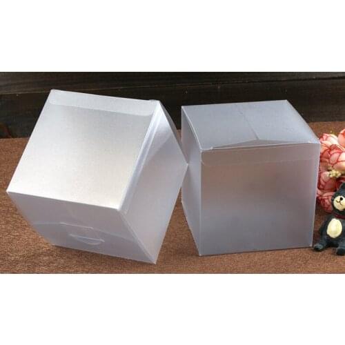300pcs 8*8*8cm Frosted Pvc Box Plastic Clear Box Gift Boxes For Jewellery/Candy/food Packaging Display Boxes Diy Cases Storage