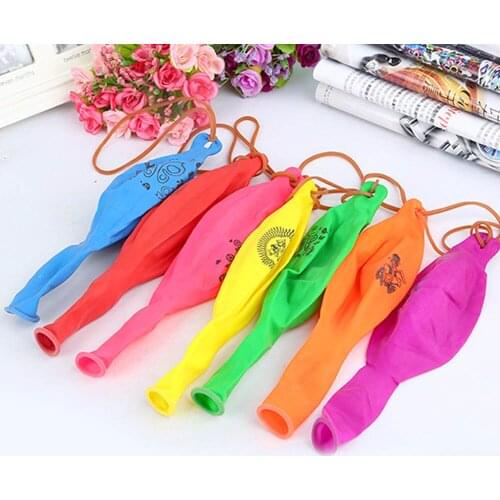 50pcs Punching Balloons Inflatable Latex Round Hand Pat Balloon Punching Ball Balloon with Rubber Band Handle Toy for Birthday