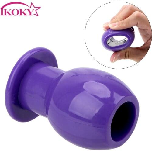 IKOKY Hollow Anal Plug Enema Dilator Sex Toys For Men Women Gay Butt Peep Vagina Sex Products Machine Adults Couples Erotic Shop