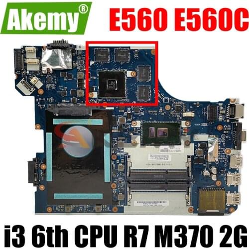 BE560 NM-A561 Mainboard For Lenovo Thinkpad E560 E560C Laptop Motherboard With Intel i3 6th CPU R7 M370 2G-GPU 100% Fully Tested