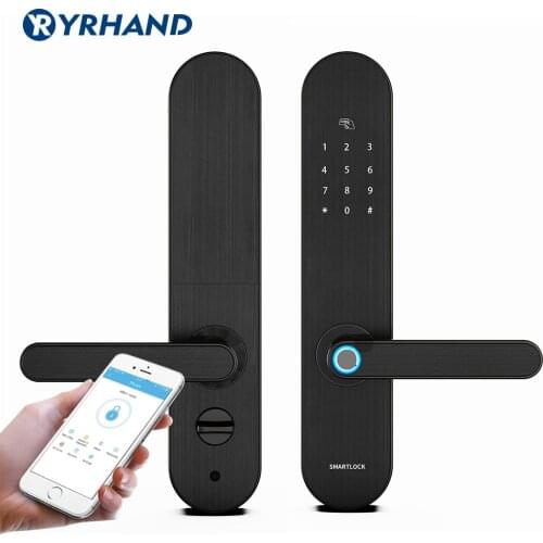 YRHAND Biometric Fingerprint Lock, Security Intelligent Lock With WiFi APP Password RFID Unlock,Door Lock Electronic Hotels