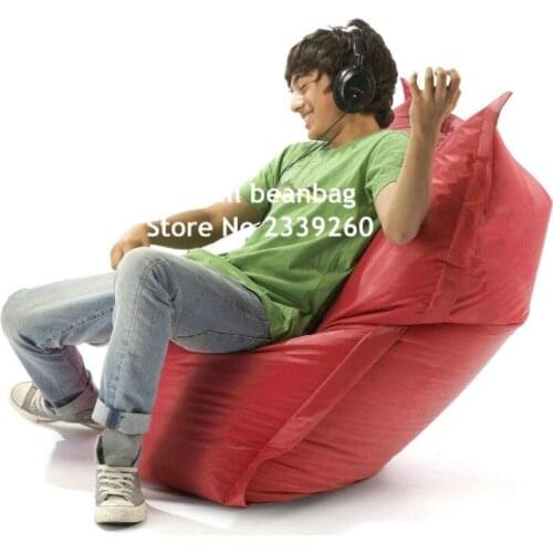 Cover only No Filler - red , brown, black children slide bean bag chair, outdoor beanbag sofa seat