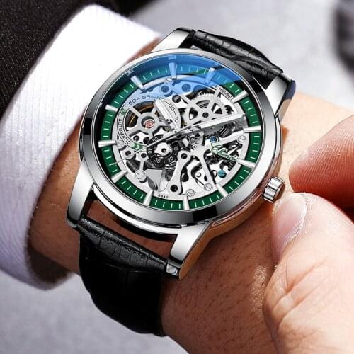 CHENXI Men Watches Top Brand Luxury Automatic Mechanical Watch Waterproof Business Leather Male Clock Tourbillon Wristwatch