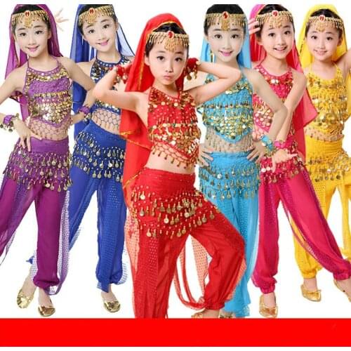 Childrens belly dance new style Xinjiang dance clothes children belly dance girls show girls performance costumes