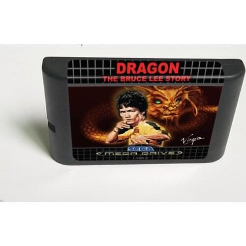 Dragon the Bruce Lee Story - 16 Bit MD Game Card for Sega Megadrive Genesis Video Game Console Cartridge