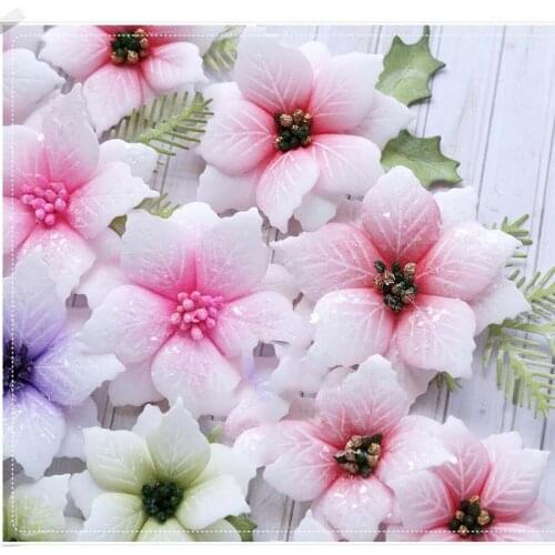 Metal CuttingDies christmas flower Stencils for DIY Scrapbooking DIY Paper Cards Photo Album Decorative