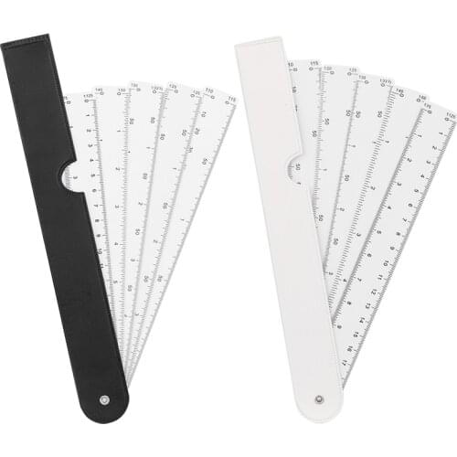 Nonvor 1Pcs Multi-Functional Fan-Shape Scale Ruler Multi-Scale Design Drawing Tool Engineering Design Drawing Tool