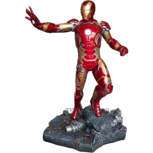 Hasbro Avengers Super Hero Iron Man Mk43 Battle Form Statue Resin Full-length Action Figure Collectible Model Toy 50cm