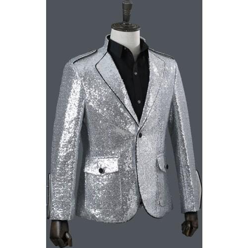 Mens Clothing Casual Coat Hip hop Blazer Men Slim Fit Dress Joggers Blazers Suits Streetwear Stage Costumes For Singers Mens