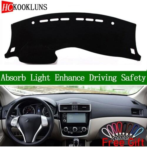For Nissan tiida c12 2011 2012 2013-2019 Dashboard Cover Sun Shade Dash Mat Carpet Car Stickers Interior Accessories