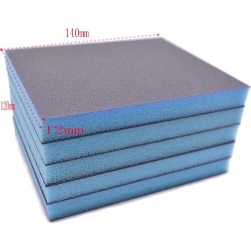 5 PCS Grit 120 240 320 600 Sponge sandpaper Double Side Abrasive Tools 140x120x12mm Sanding Sponge Block Polishing sponge