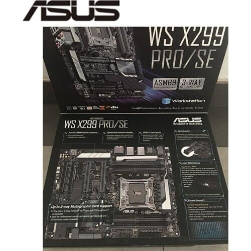 NEW For Asus WS X299 PRO SE Original Desktop Intel X299 DDR4 Motherboard LGA LGA 2066 USB3.0 M.2 SATA3