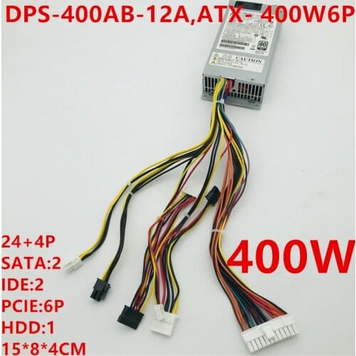 New PSU For Delta 80plus Gold FLEX NAS Small 1U 400W Power Supply DPS-400AB-12A ATX- 400W6P