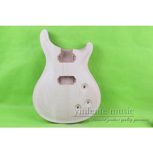 One Unfinished electric guitar body mahogany wood made maple top 31