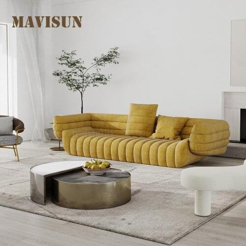 Simple Modern High Quality Big Sofa Recliner Minimalist Fabric Long Chair Bed For Living Room Light Luxury Household Furniture