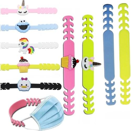 Multicolor 1-5Pcs Cartoon Adjustable Mask Extension For Kid Adult Hook Ear Rope Unisex Silicone Anti-slip Eco-friendly Hang Mask