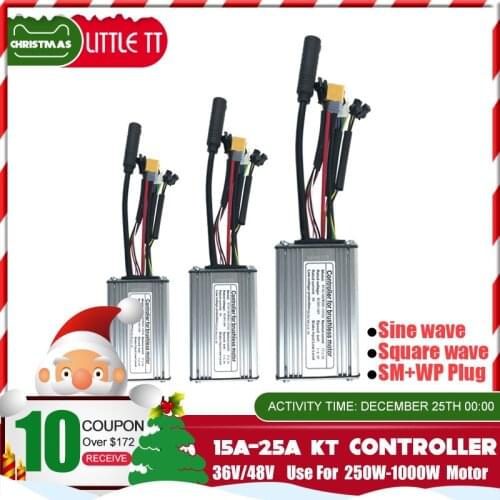 Electric Bike Controller 24V 36V 48V 250W 350W 500W 750W 1000W KT eBike Controller for Electric Bicycle Scooter Accessorice