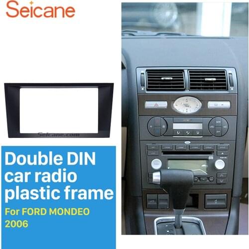 Seicane Stunning Double Din Car Radio Fascia for 2006 Ford Mondeo Audio Frame Panel Adaptor Dash Kit Trim Bezel