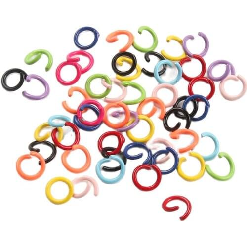 50/100/200pcs/lot 1.2x8mm Jump Rings Split Rings Connectors For Diy Jewelry Finding Making Accessories Wholesale Supplies