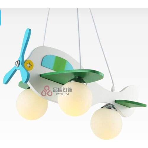 Modern Cartoon Luminaire Lamparas Aircraft Pendant Child Bedroom Lamp lampen industrieel