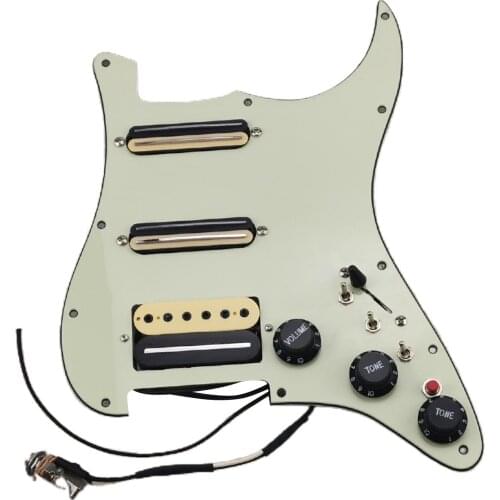 Strat Guitar Pickup Prewired Pickguard Pickups Alnico V Humbucker Pickup Single Cut Features Wiring Harness Guitar Set Zebra