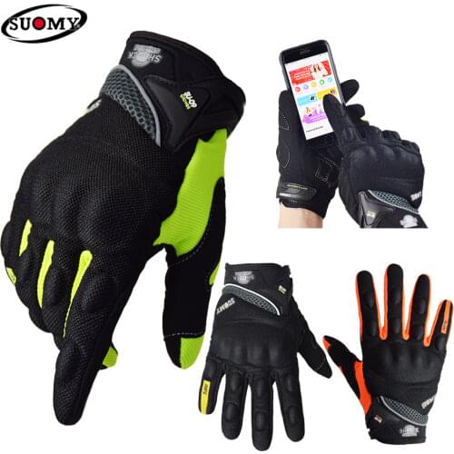 Suomy Motorcycle Gloves Motocross Gloves Full finger touchscreen electric car scooter Gloves Road street cycling gloves Guantes