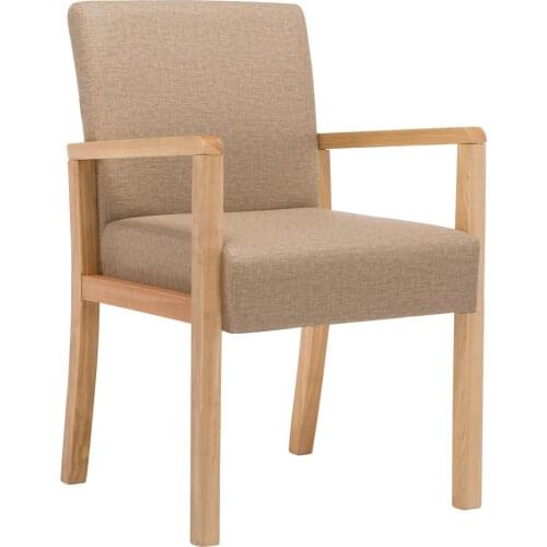 Cloth Leather Solid Wood Armchair Restaurant Hotel Coffee Chair Simple Leisure Office Desk Chair Back Dining Chair