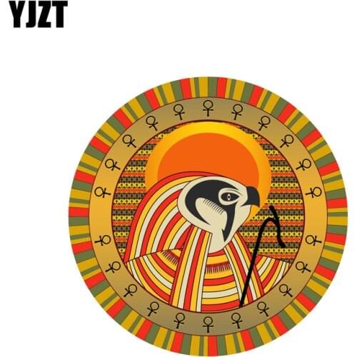 YJZT 11.5CM*11.5CM Car Styling Egyptian God Of Sun Ra Round PVC Car Sticker Accessories 6-2286