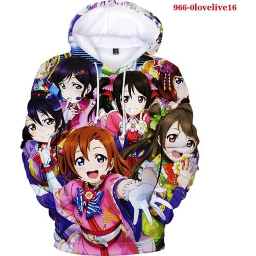 Women Hoodies Anime Love Live 3d Print Hoodie Autumn Winter Hot Sale Swearshirts Girls Love Live! Cosplay Men Hooded Streetwear
