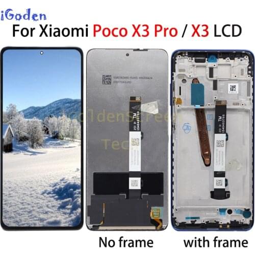 6.67'' for Xiaomi Poco X3 Pro / X3 LCD Display Touch Panel Screen Digitizer Assembly for Xiaomi Poco X3 NFC LCD M2102J20SG LCD