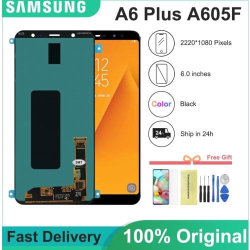 Original For Samsung Galaxy A6 Plus 2018 A605 A605F A605FN LCD Display Touch Screen Digitizer Assembly for Samsung a605 lcd