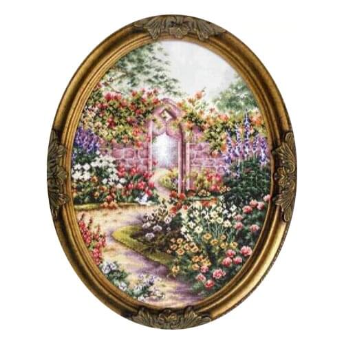 Gold Collection Counted Cross Stitch Kit The Secret Garden Door Flower Yard Field dome 120422