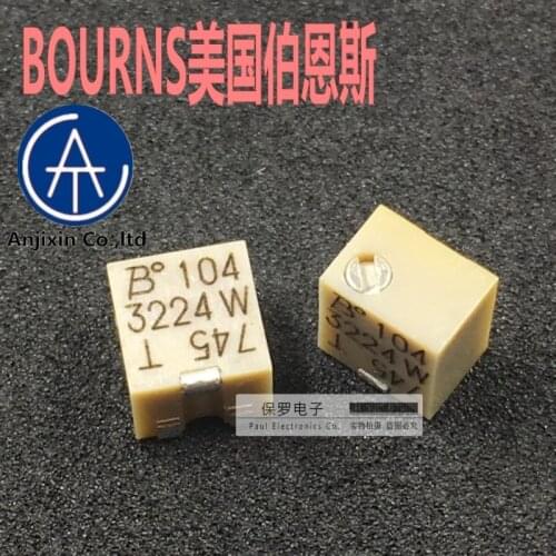 10pcs 100% orginal new real stock BOURNS 3224W-1-104E 100K multi-turn high precision adjustable resistance potentiometer