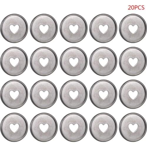 20pcs 35mm Heart Binder Rings Mushroom Hole Loose Leaf Notebook Binding Disc DIY