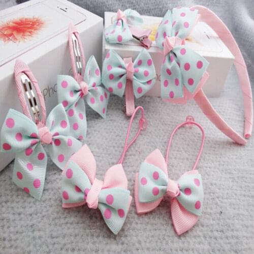7Pcs/set Kid Girl Infant Baby Headband Bow Flower Hair Band Accessories Headwear