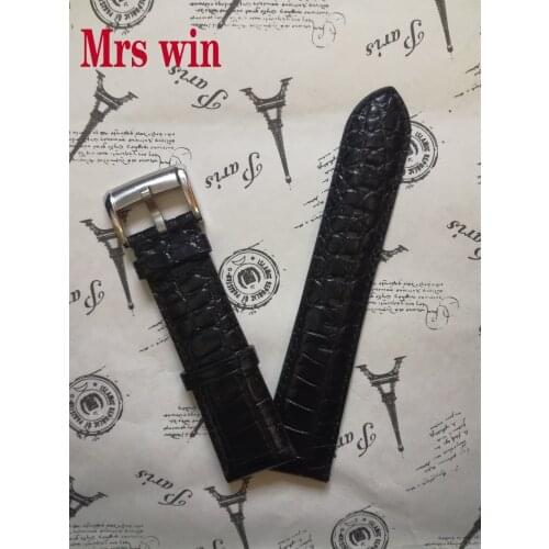 Mrs win Bracelet for 2447 Watch Band Crocodile Pattern Genuine Leather 22mm Watchband Welcome wholesale