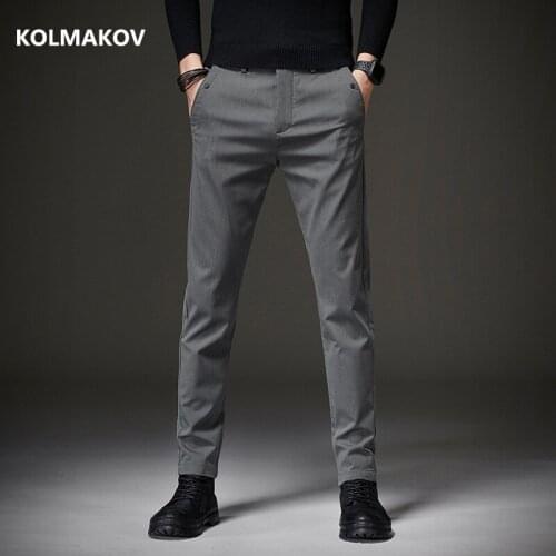 2020 spring Autumn Mens Pants Business Straight Long Trouser men high quality Classic Casual Trousers Pant Male