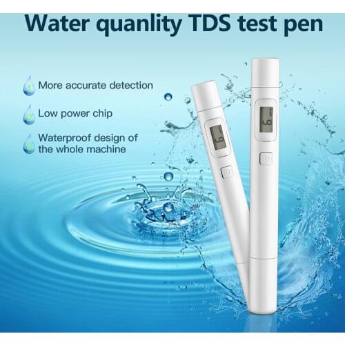 TDS Digital Water Tester Water Test Pen Water Quality Analysis Meter Water Purity Check 0-9999 ppm Measurement Hardness Tester