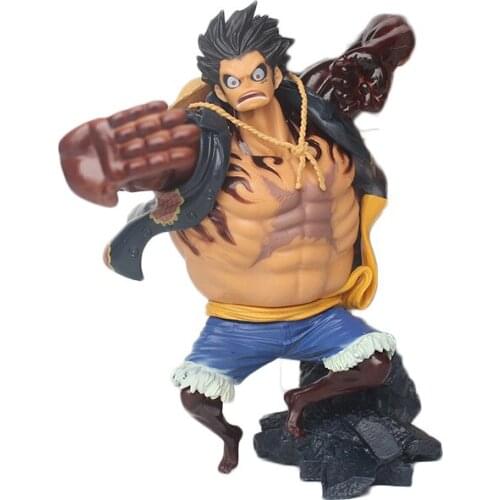 One Piece Action Figure Model Monkey D Luffy 4 Gear Anime 15cm Pvc Collection Toy KO Exquisite Decoration Statue For Kids Gift